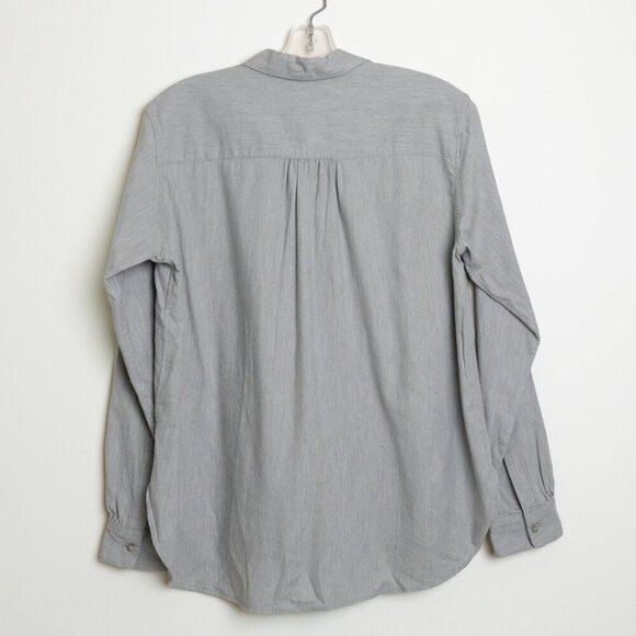 🚨 Uniqlo Soft Brushed Long Sleeve Shirt Gray - Picture 3 of 13